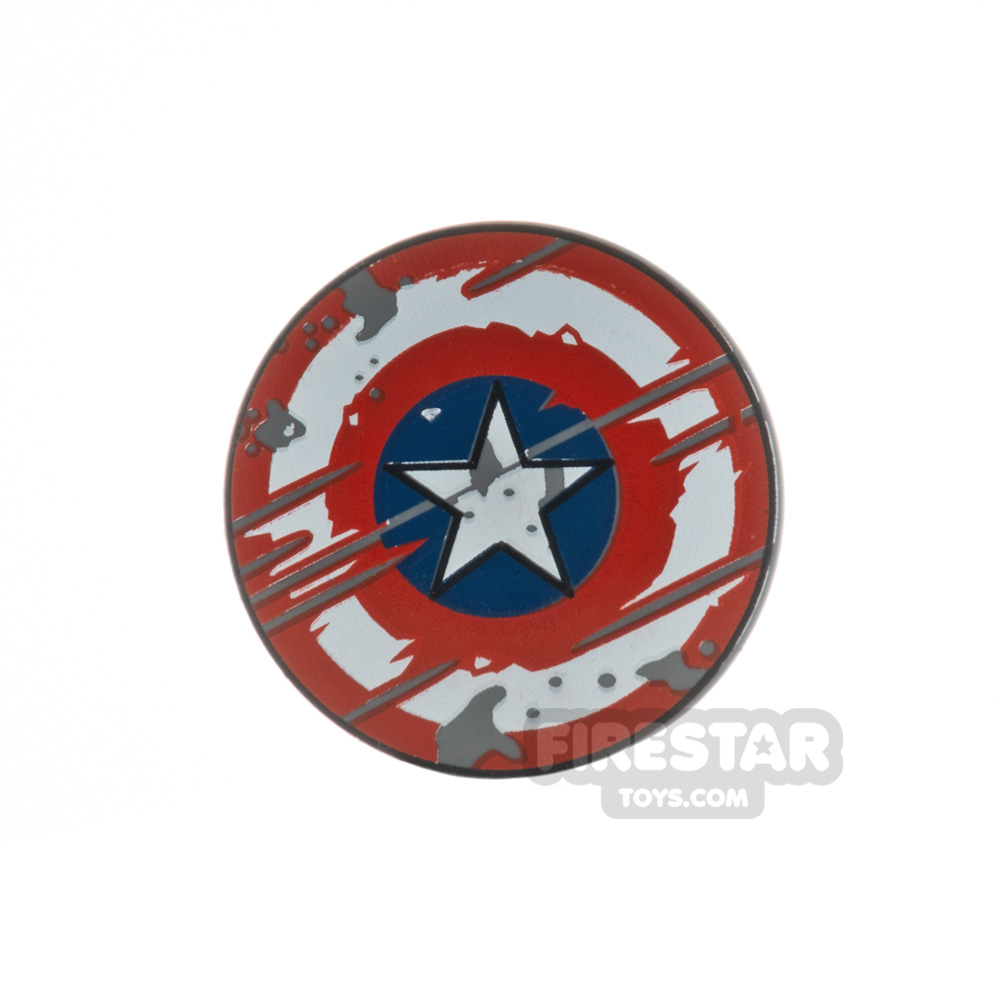 LEGO Captain America Shield WornDARK BLUEISH GRAY