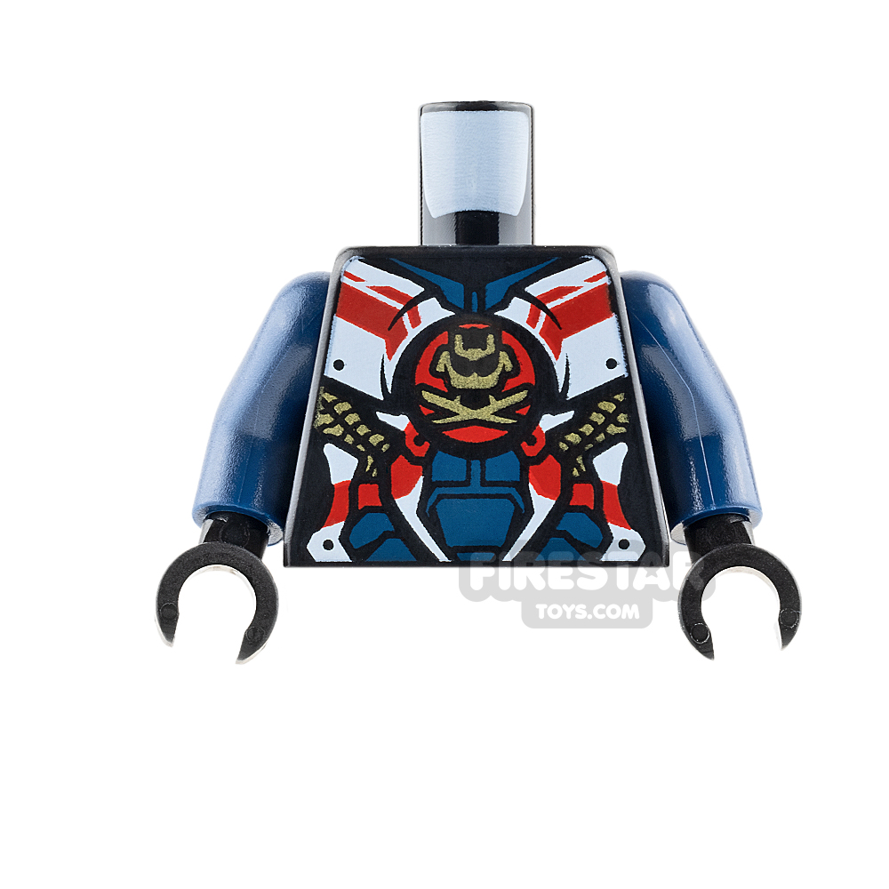 LEGO Mini Figure Torso - Dark Blue Samurai Armour