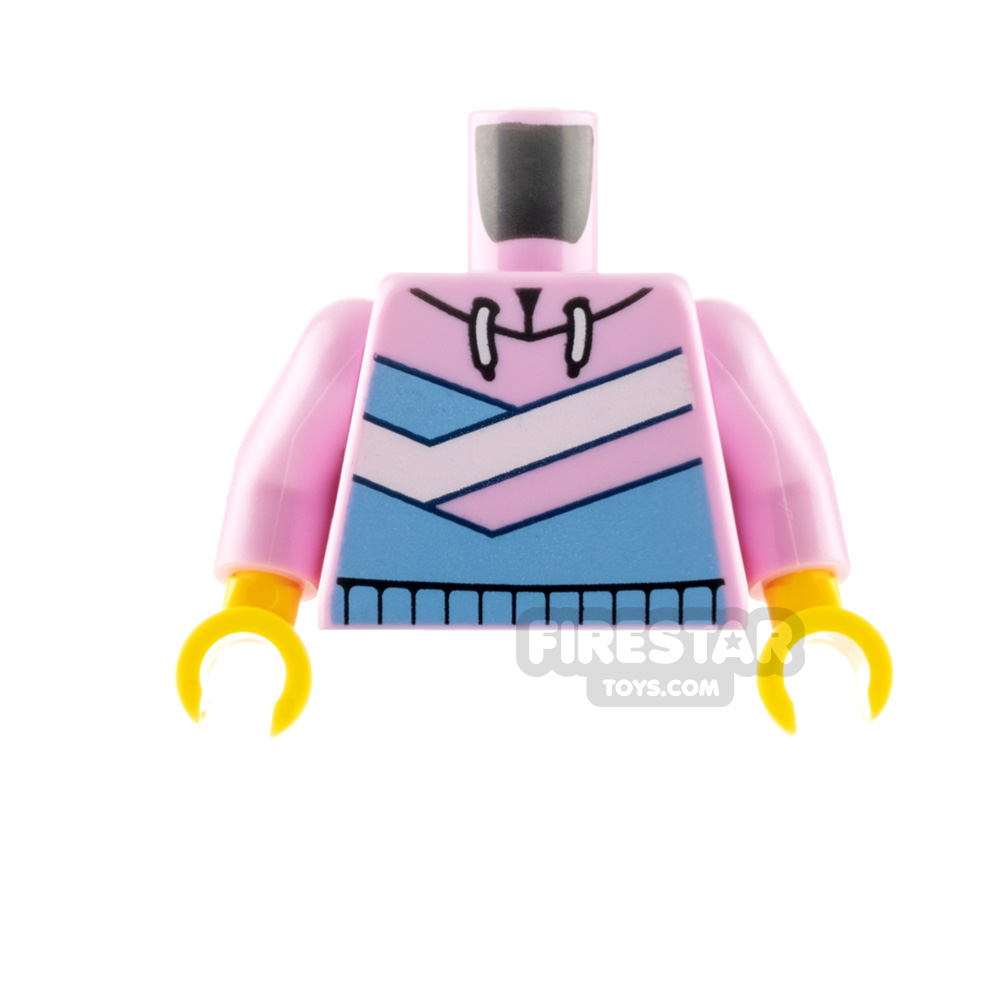 additional image for LEGO Minifigure Torso Hoodie with Diagonal Stripes Pattern