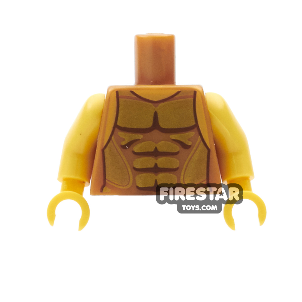 LEGO Mini Figure Torso - Flying Warrior - Gold ArmourPEARL GOLD