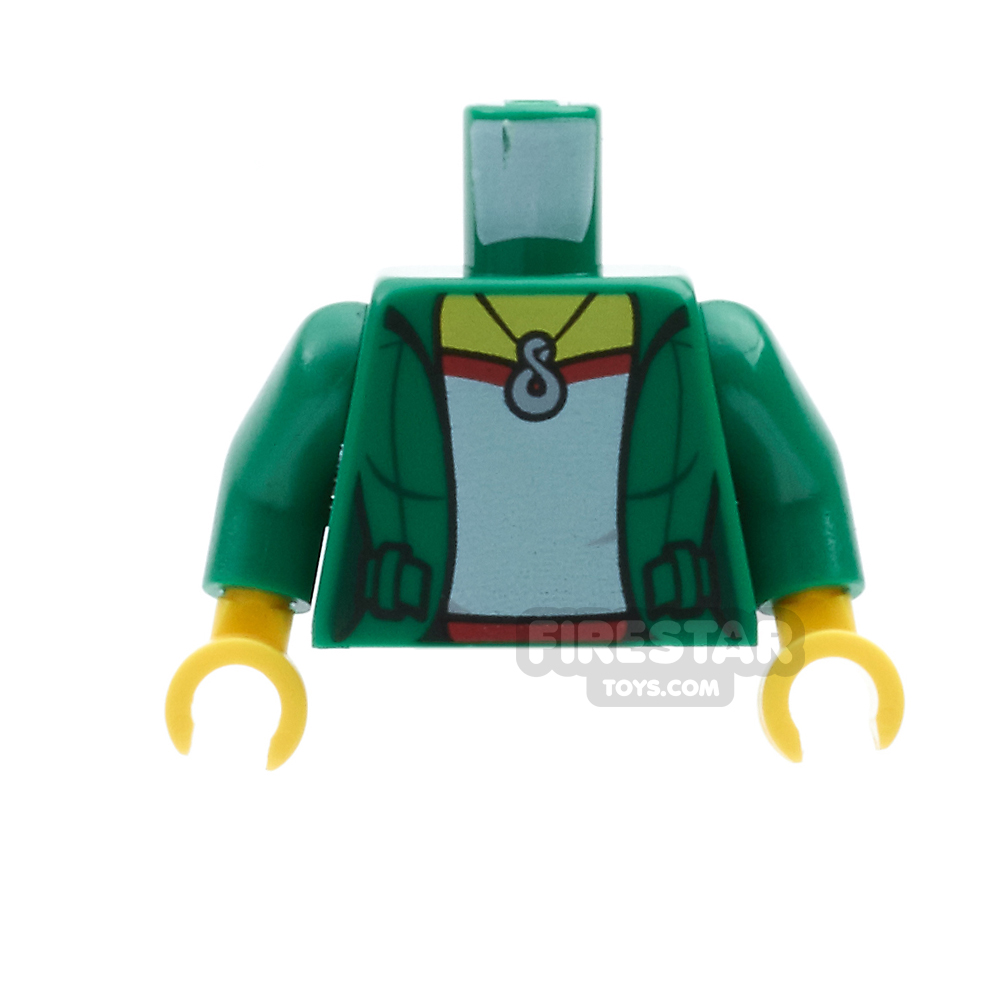 Details about   NEW Genuine LEGO Female Minifig Torso Green Jacket & Necklace 