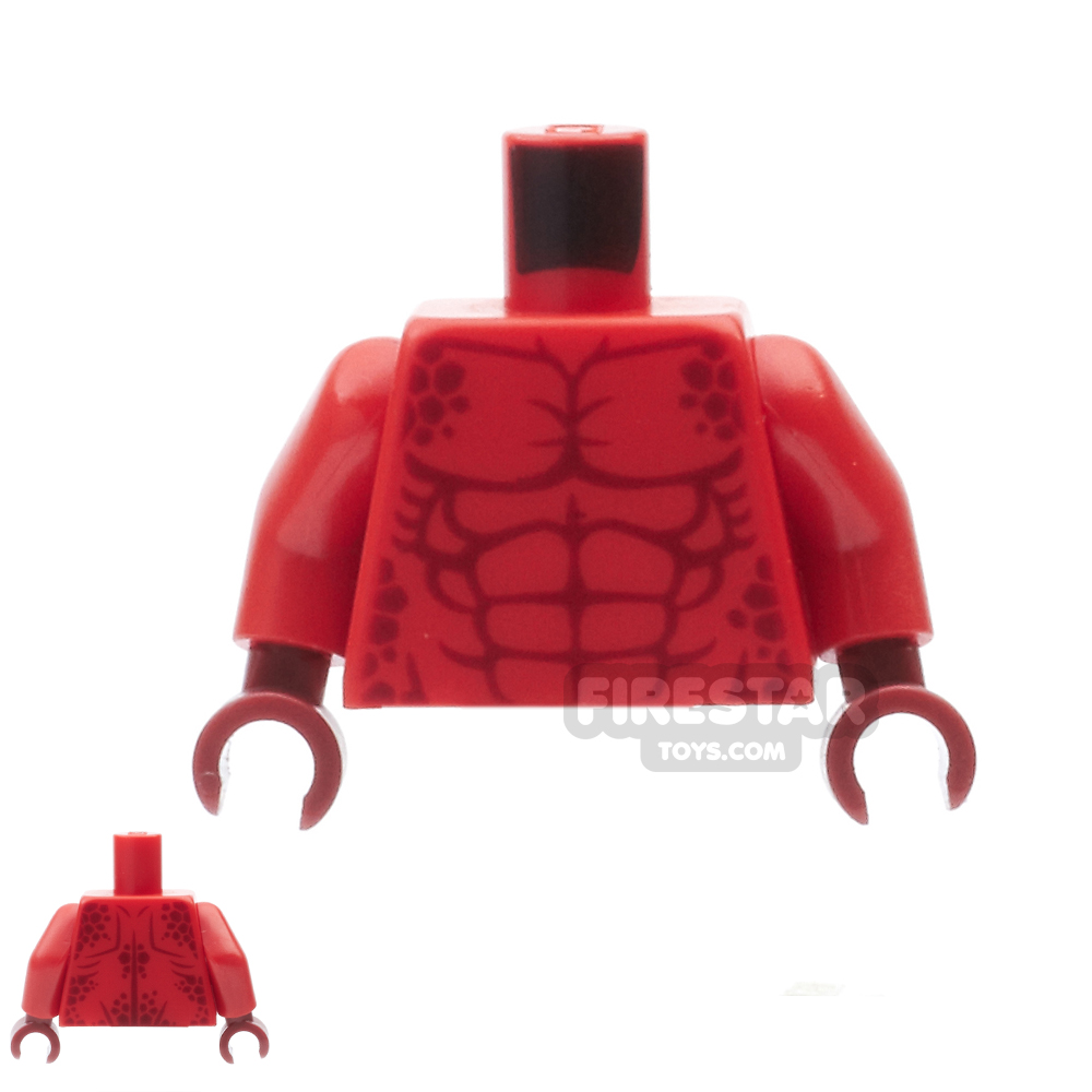 LEGO Mini Figure Torso - Crust Smasher - Red Chest