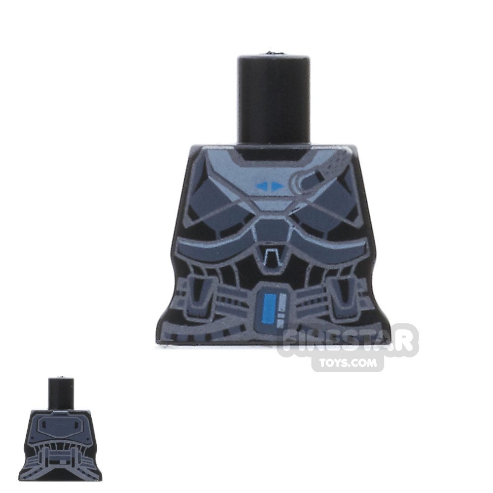 Arealight Mini Figure Torso - Space Armour - Black - Design 2