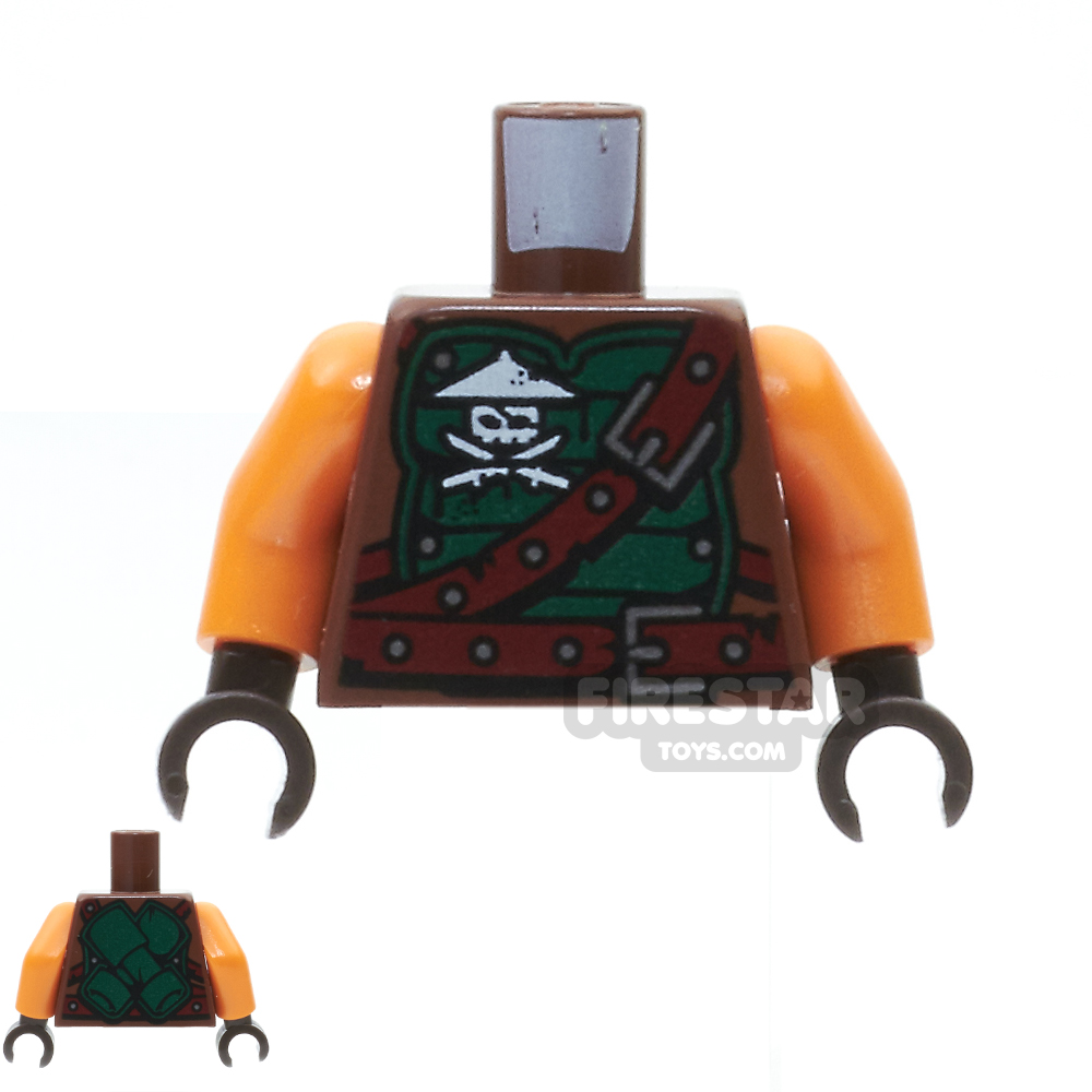 LEGO Mini Figure Torso -  Ninja Skull And Belt Strap