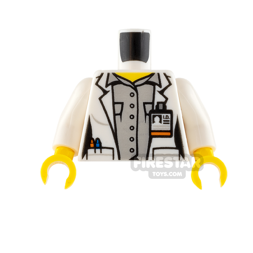 LEGO Mini Figure Torso - Female Scientist - Jacket with ID Badge