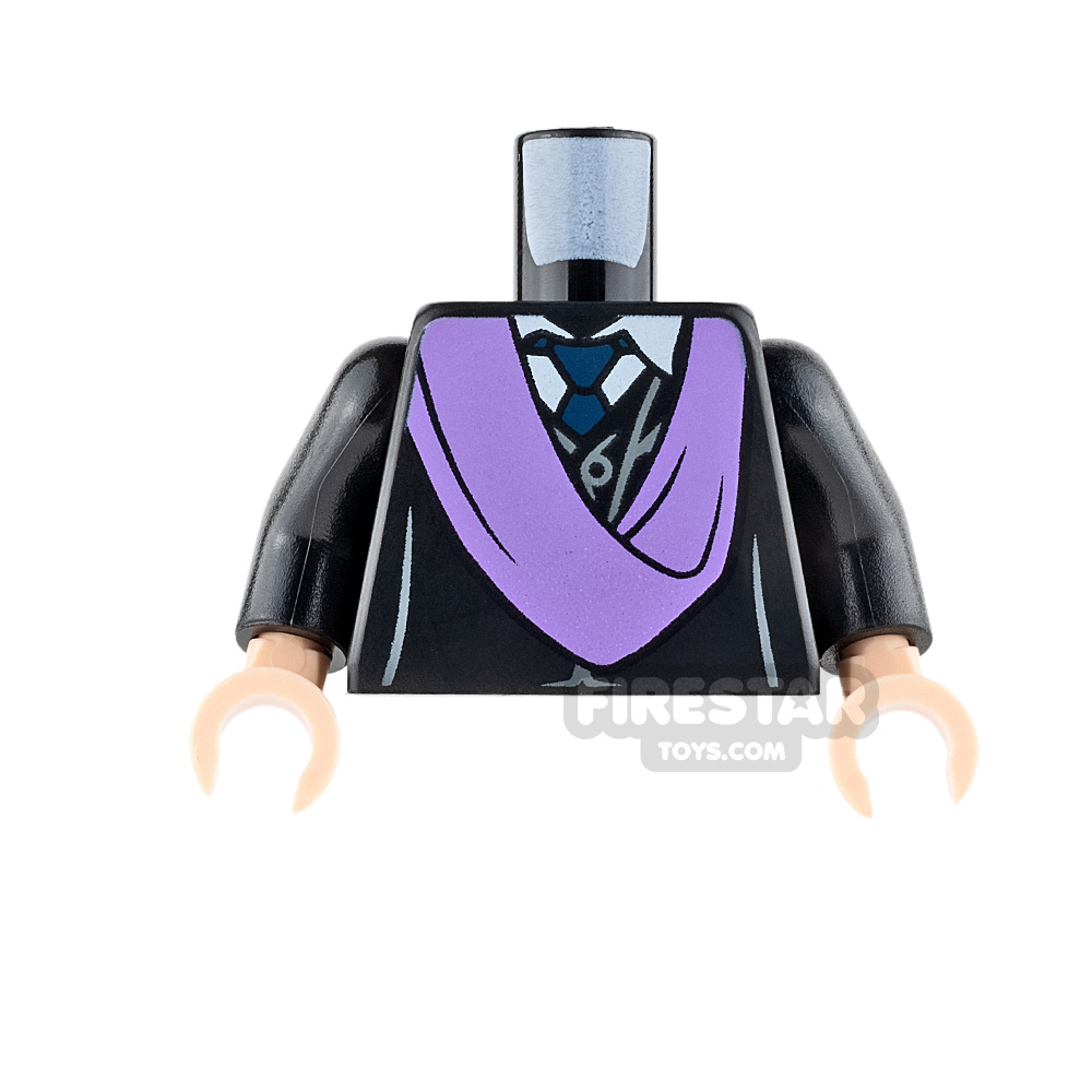 LEGO Mini Figure Torso - Black Robe with Lavender SashBLACK