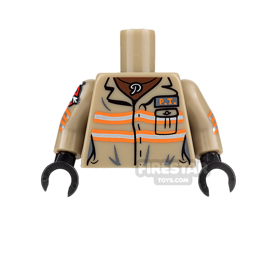 LEGO Mini Figure Torso - Ghostbusters Jumpsuit - Patty TolanDARK TAN