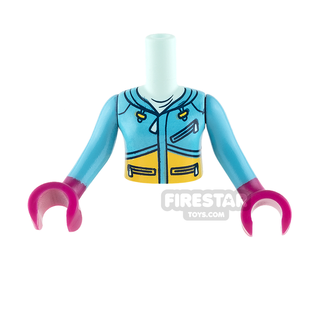 LEGO Friends Mini Figure Torso - Dark Azure Ski Vest
