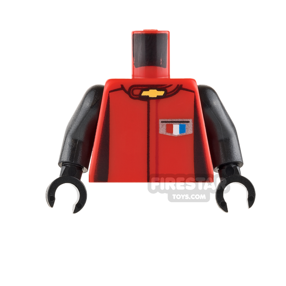 LEGO Mini Figure Torso - Chevrolet Racing JacketRED