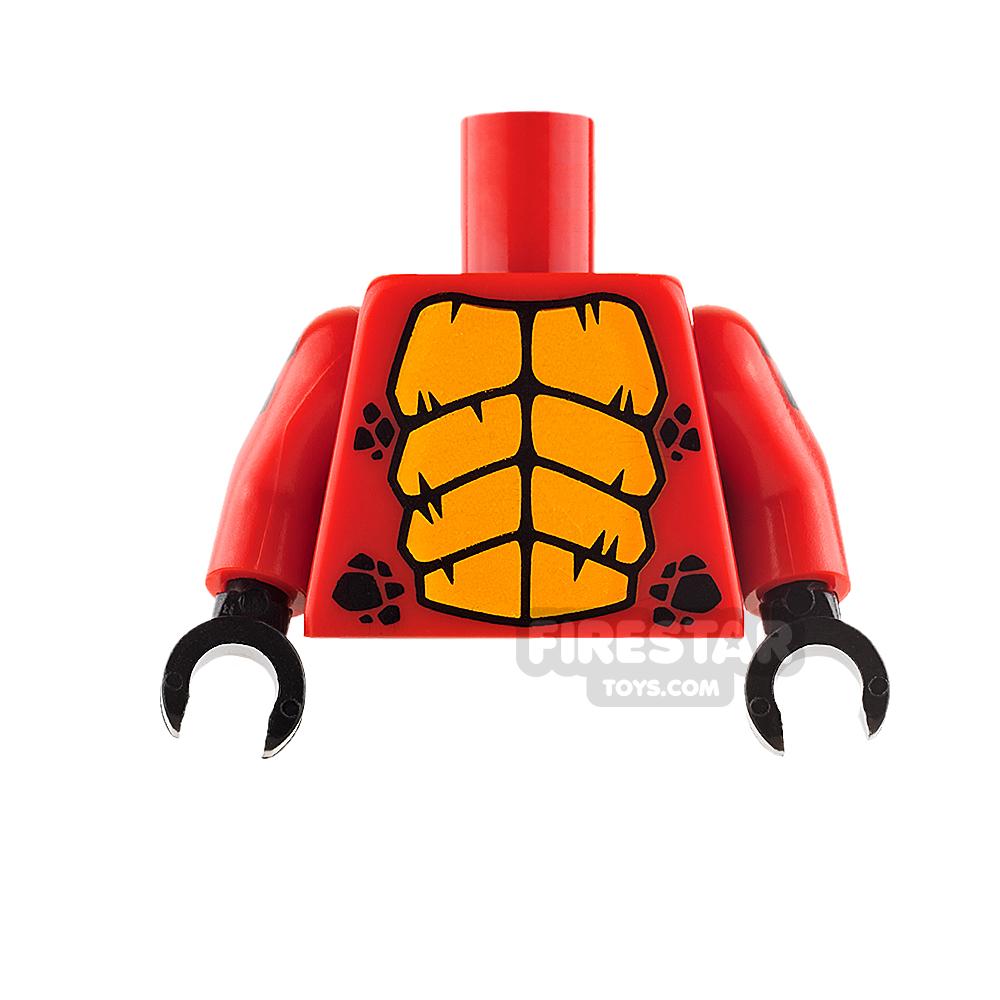 LEGO Mini Figure Torso - Dragon - Red