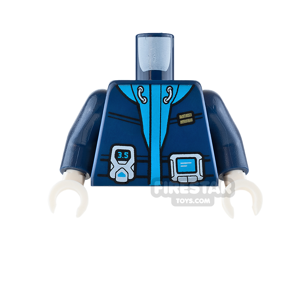 LEGO Mini Figure Torso - Arctic Explorer Jacket - Dark Blue