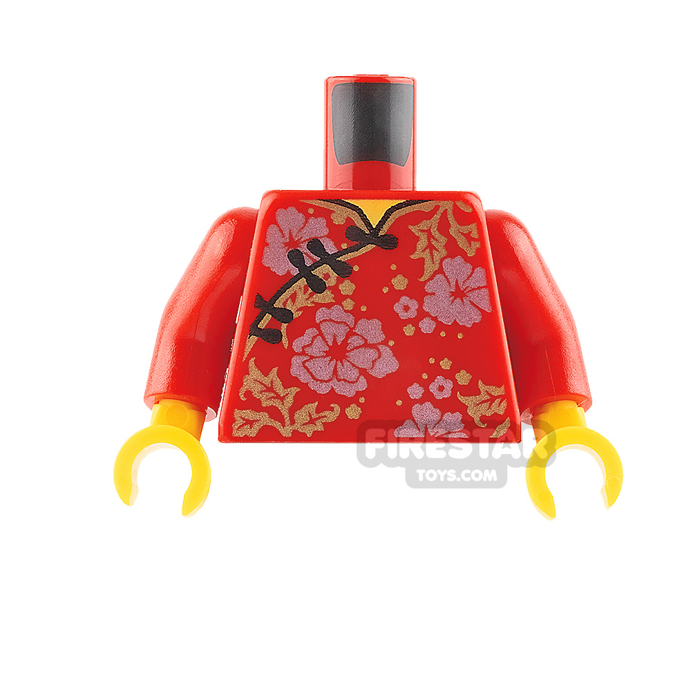 LEGO Minifigure Torso Chinese Qipao top RedRED