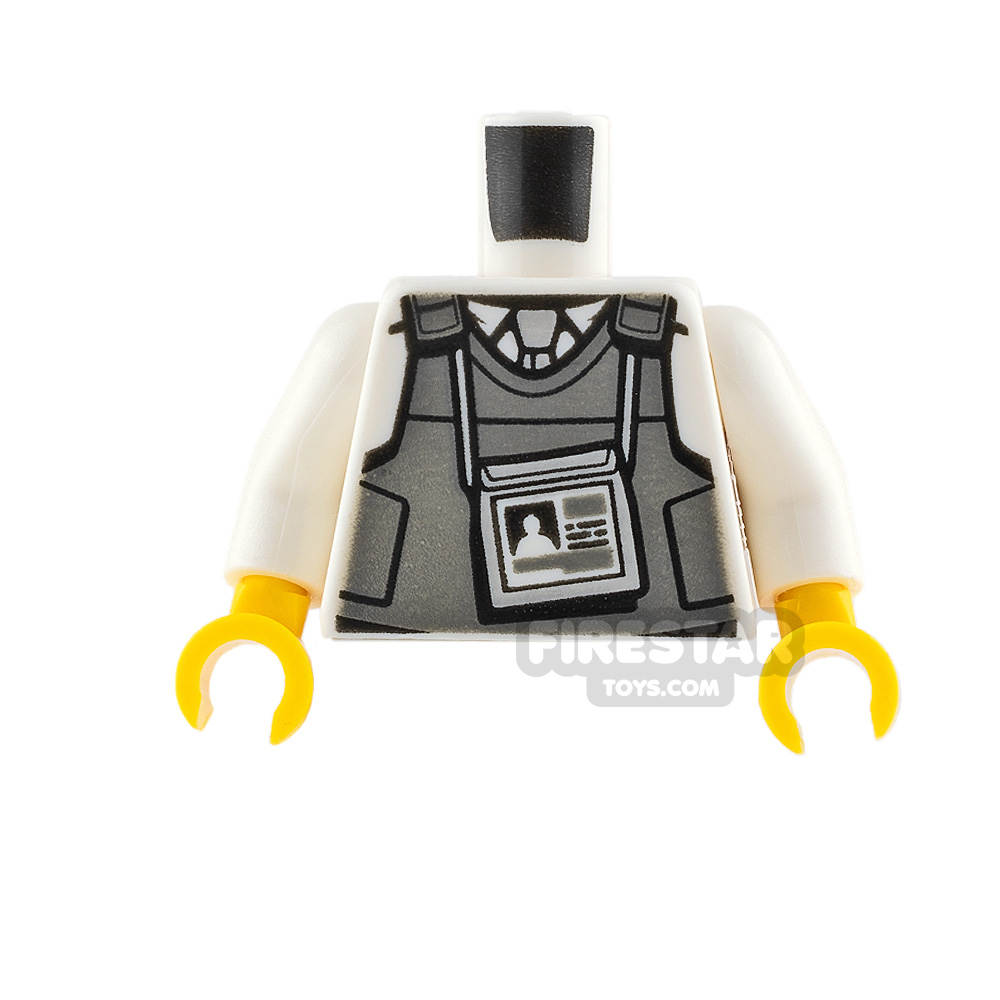 LEGO Minifigure Torso Body ArmourWHITE