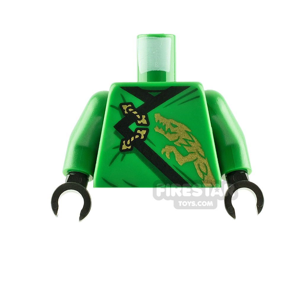 LEGO Minifigure Torso Dragon HeadGREEN