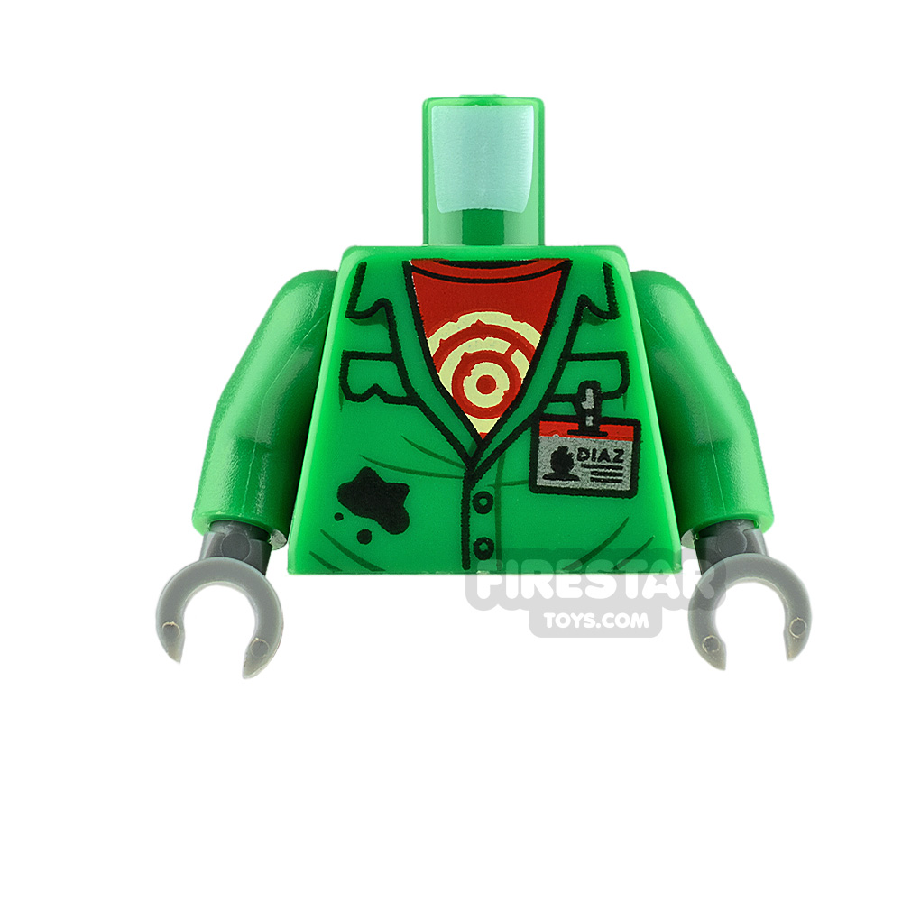 LEGO Minifigure Torso Lab Coat over Red Undershirt