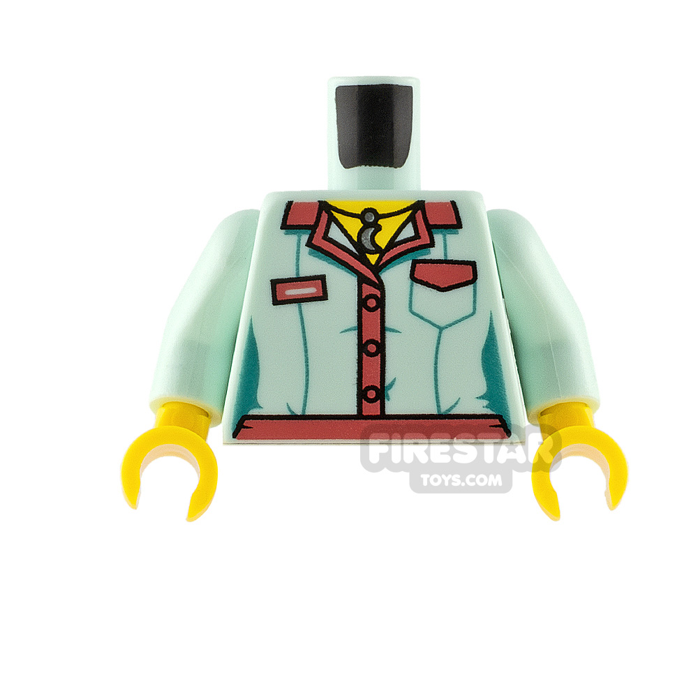 LEGO Minifigure Torso Blouse with NecklaceLIGHT AQUA