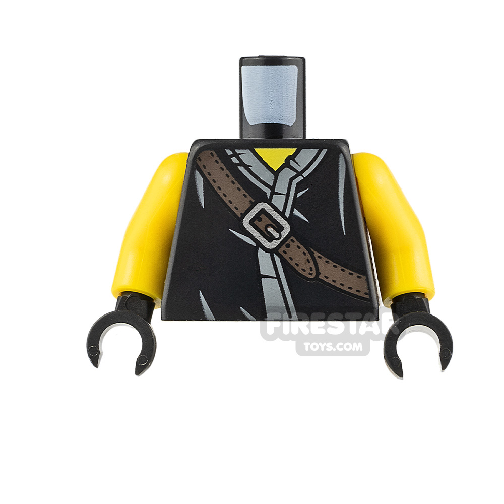 LEGO Minifigure Torso Ninja Robe with Brown BeltBLACK