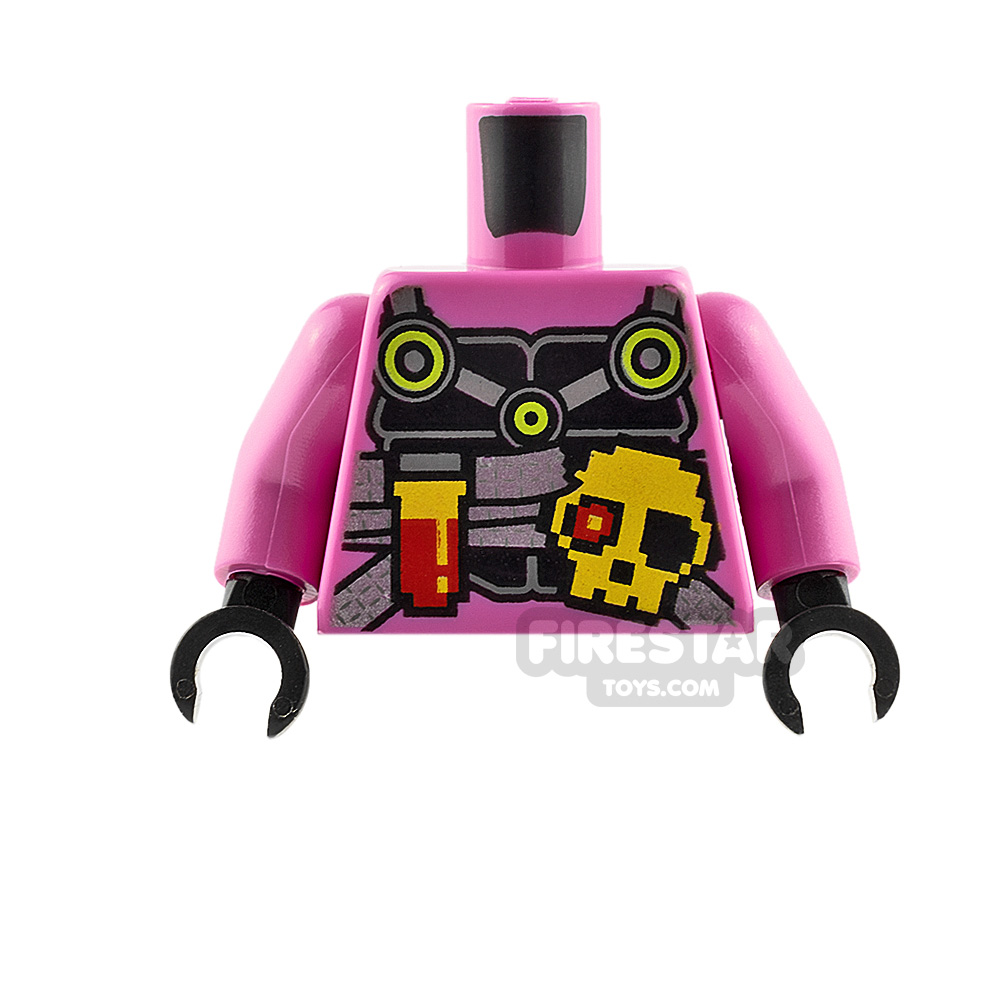 LEGO Minifigure Torso Breastplate with Pixelated Skull