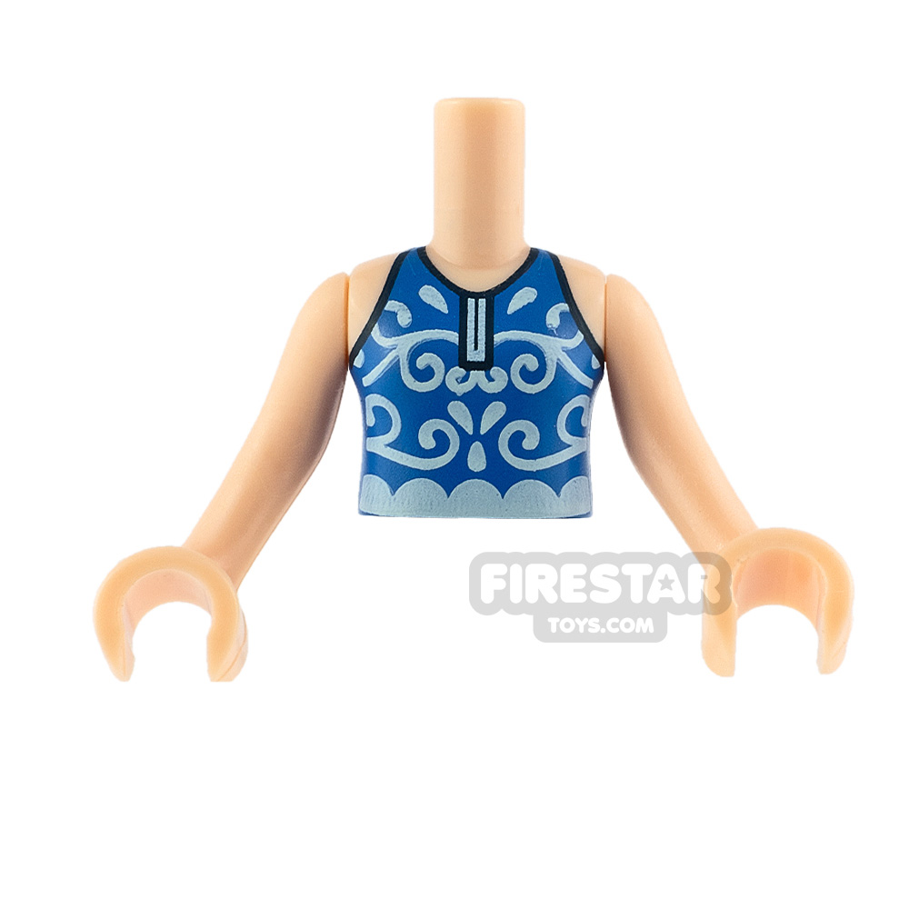 LEGO Friends Minifigure Torso Swimsuit with SplashesLIGHT FLESH