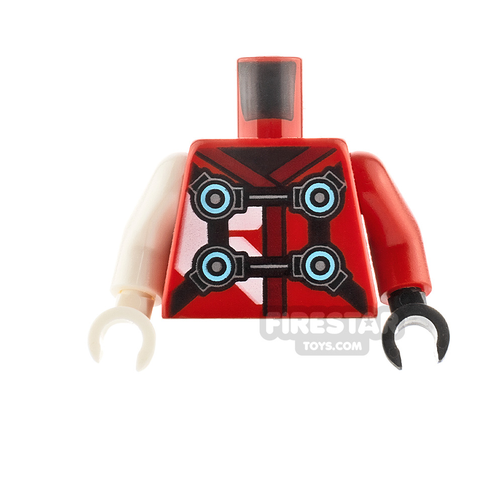 LEGO Minifigure Torso Straps With Circle PatternsRED