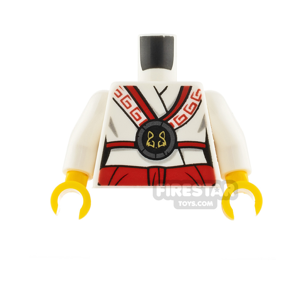 LEGO Minifigure Torso Robe With Wolf DesignWHITE