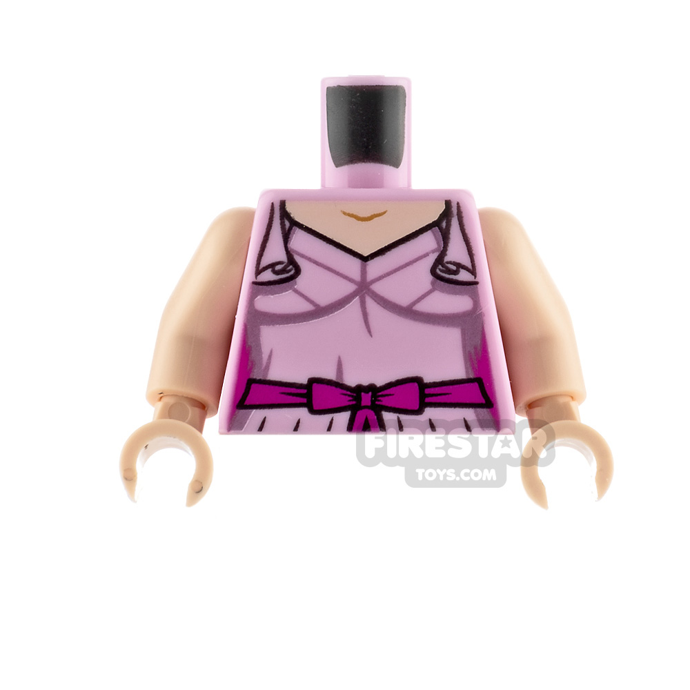 LEGO Minifigure Torso Dress with Ruffles and BowBRIGHT PINK