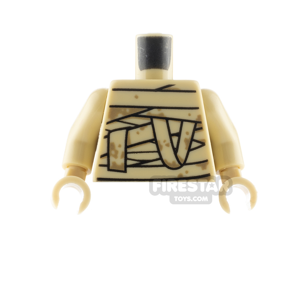LEGO Minifigure Torso Mummy Wrapping BandagesTAN