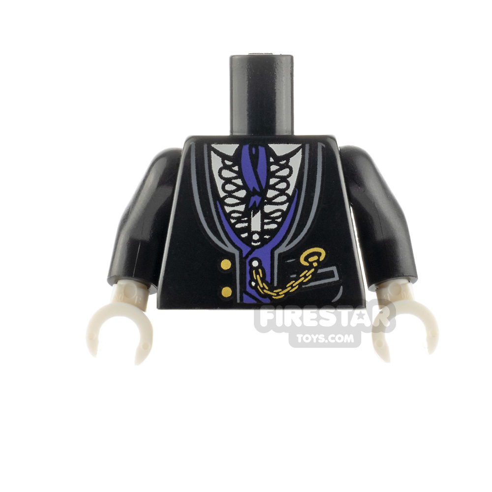LEGO Minifigure Torso Formal Jacket and CravatBLACK