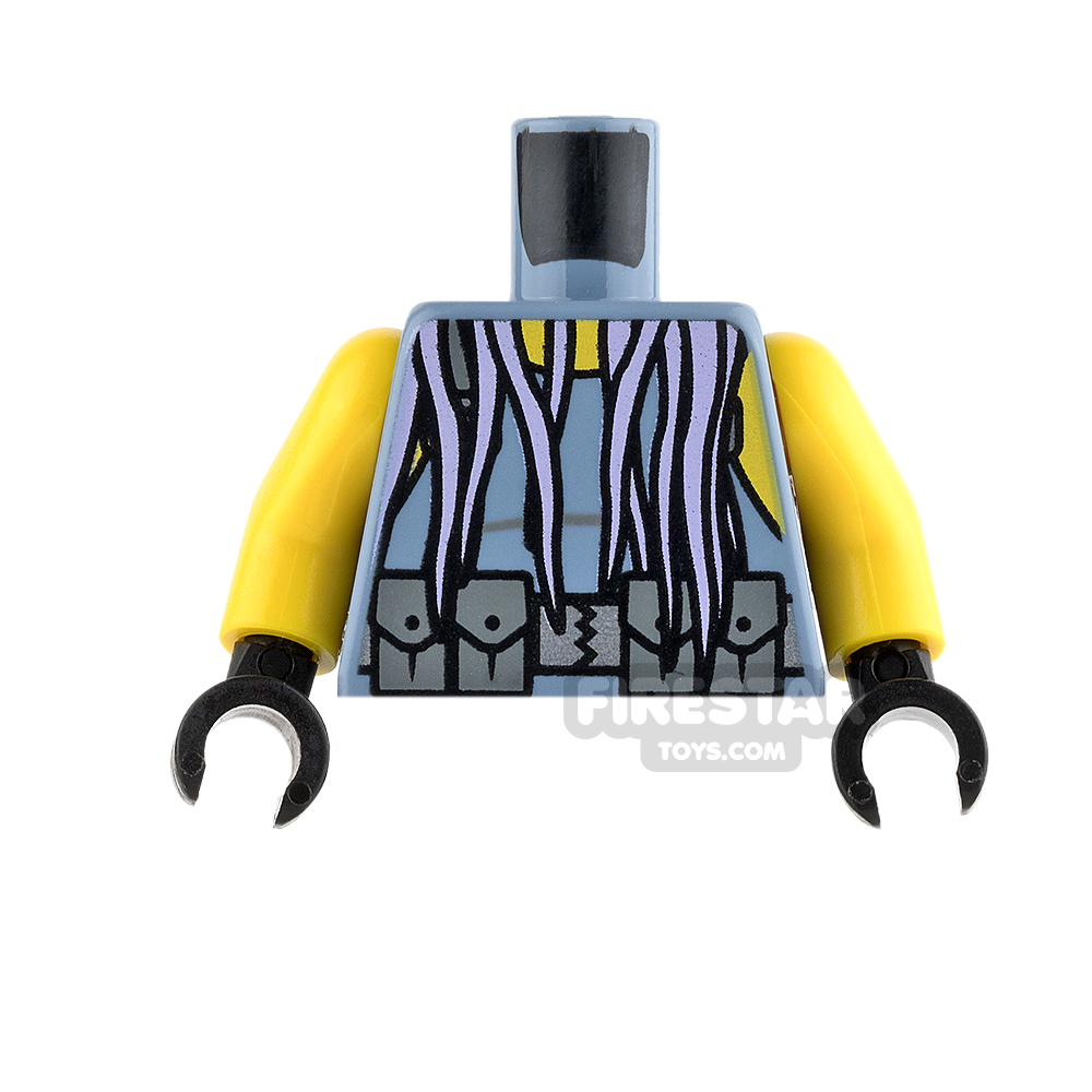 LEGO Mini Figure Torso - Scuba Vest with Utility Belt and TentaclesSAND BLUE