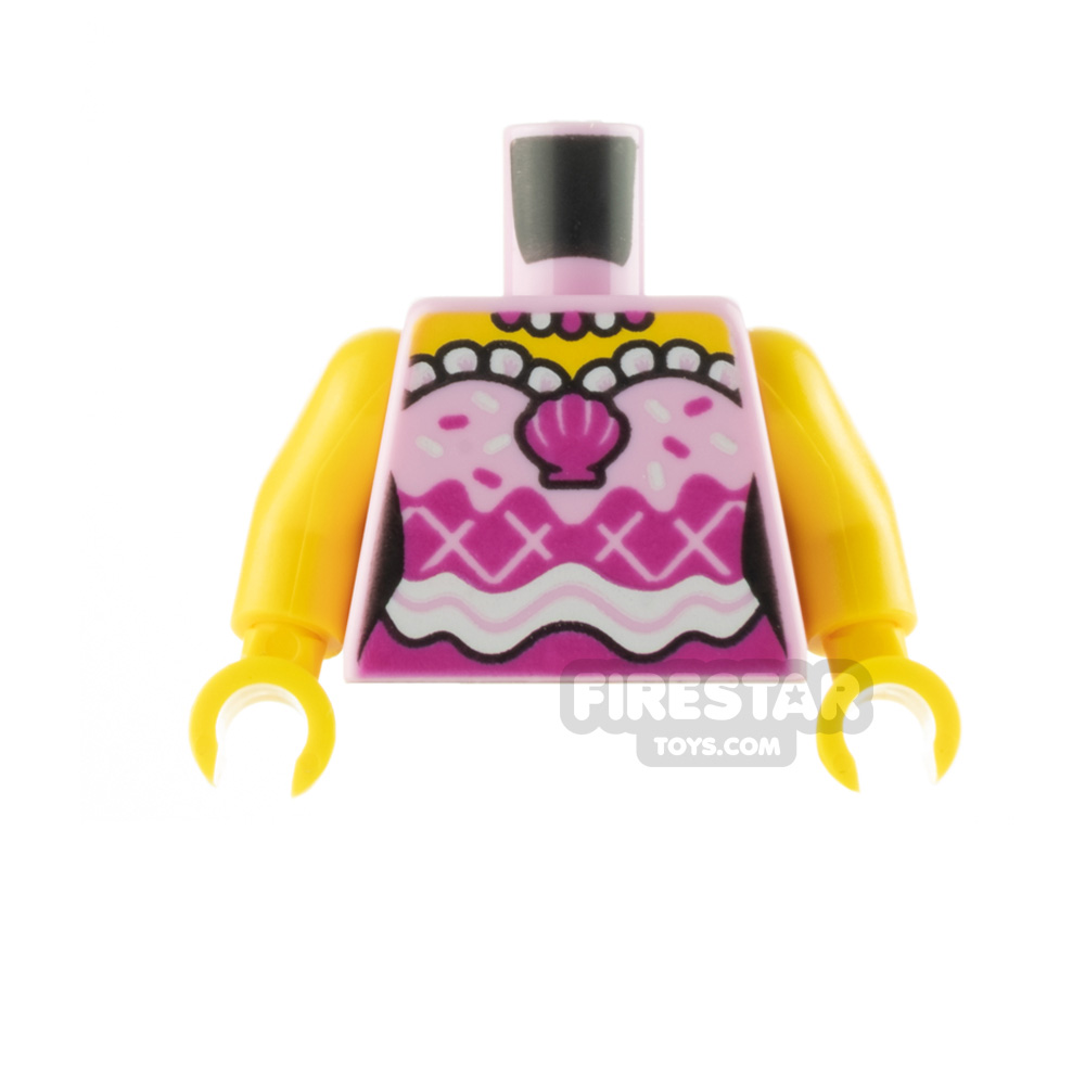 LEGO Minifigure Torso Mermaid with SprinklesBRIGHT PINK