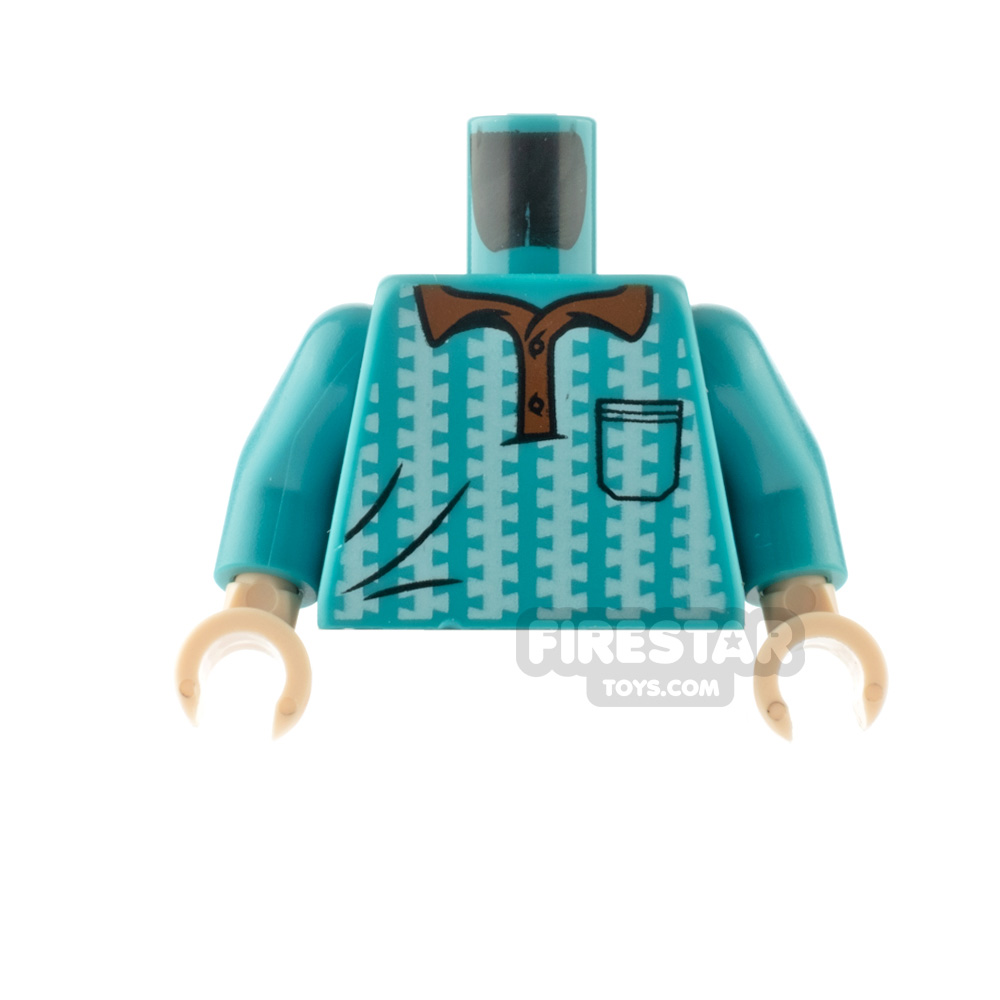 LEGO Minifigure Torso Ornate Polo ShirtDARK TURQUOISE