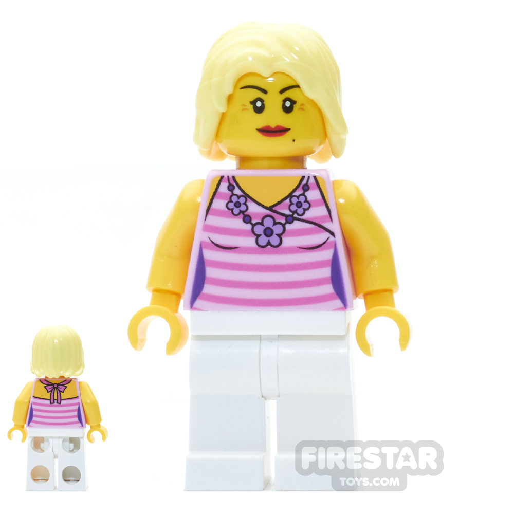 LEGO City Mini Figure - Mum, Pink Striped Top