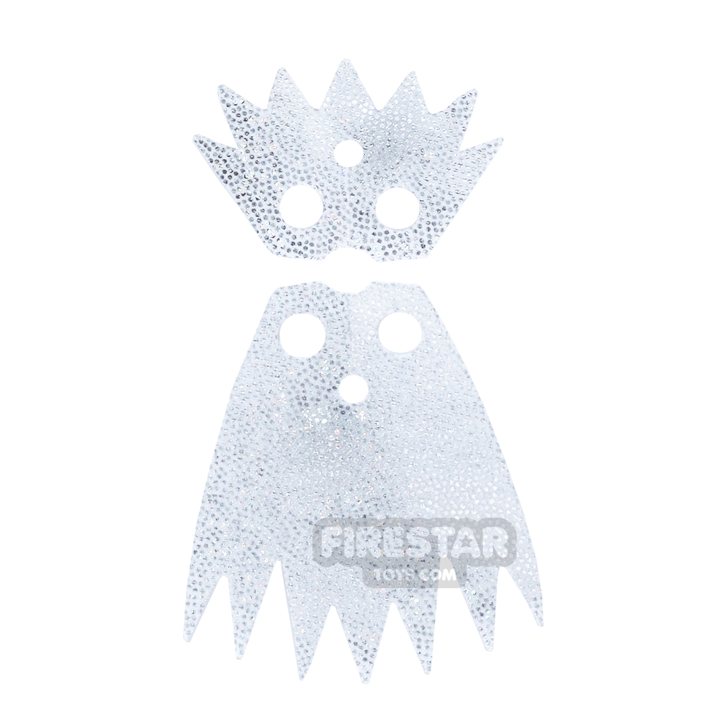 additional image for LEGO Cape - Ice Queen Cloak and Collar - White And Silver