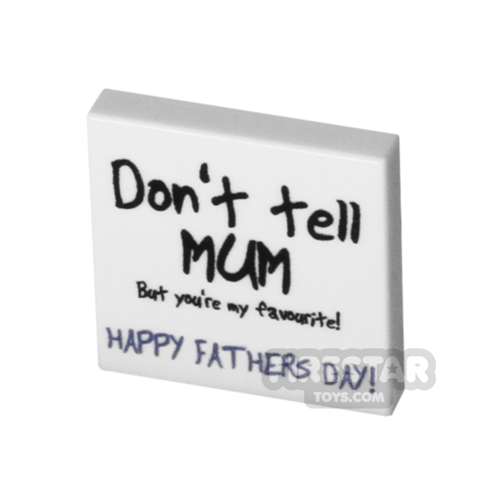 additional image for Custom Printed Tile 2x2 - Fathers Day Card - You're my Favourite
