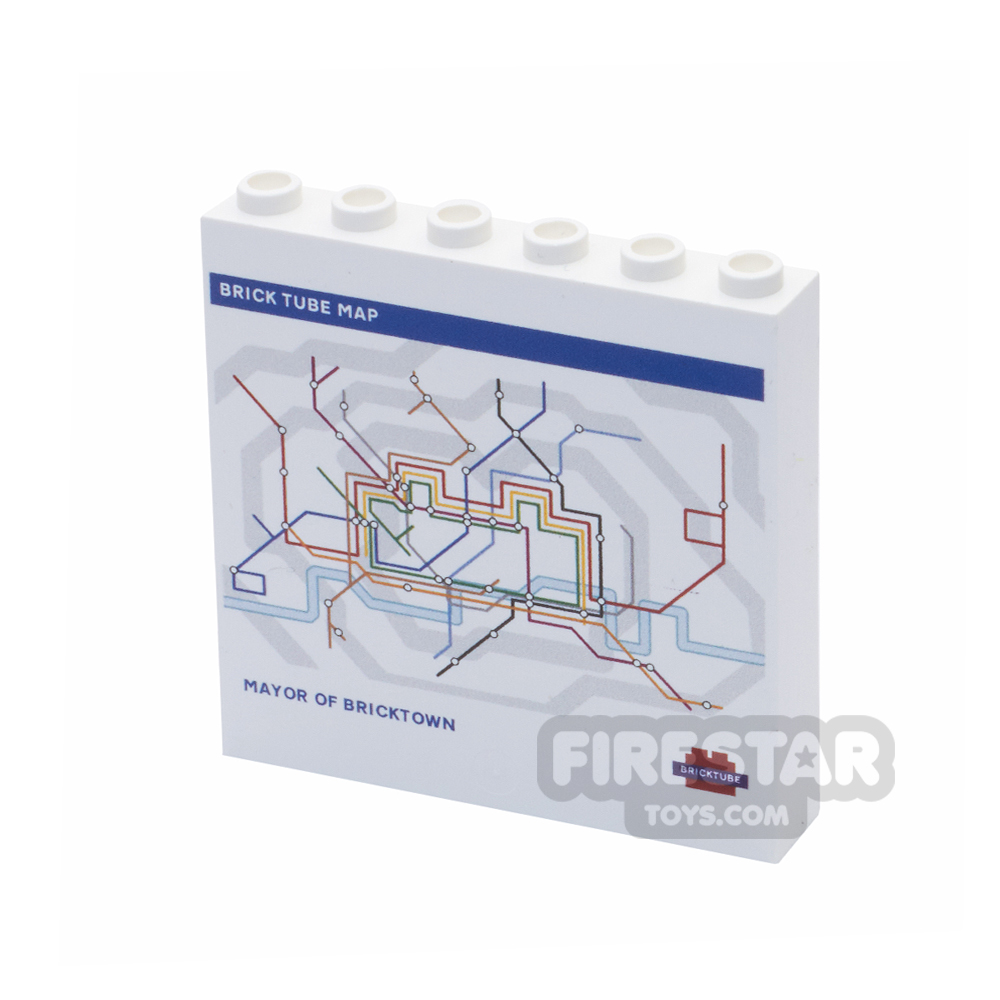 additional image for Custom printed Panel 1x6x5 - Underground Tube Map
