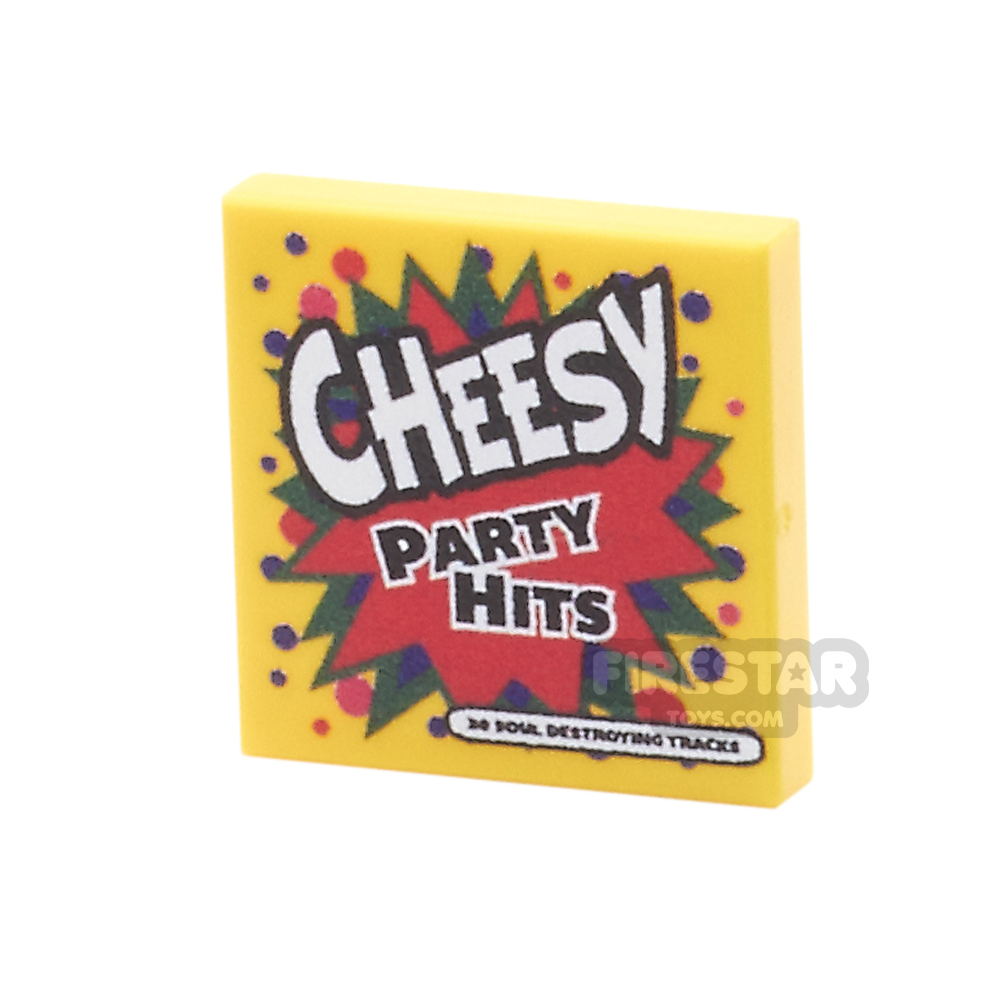 additional image for Printed Tile 2x2 - Cheesy Party Hits