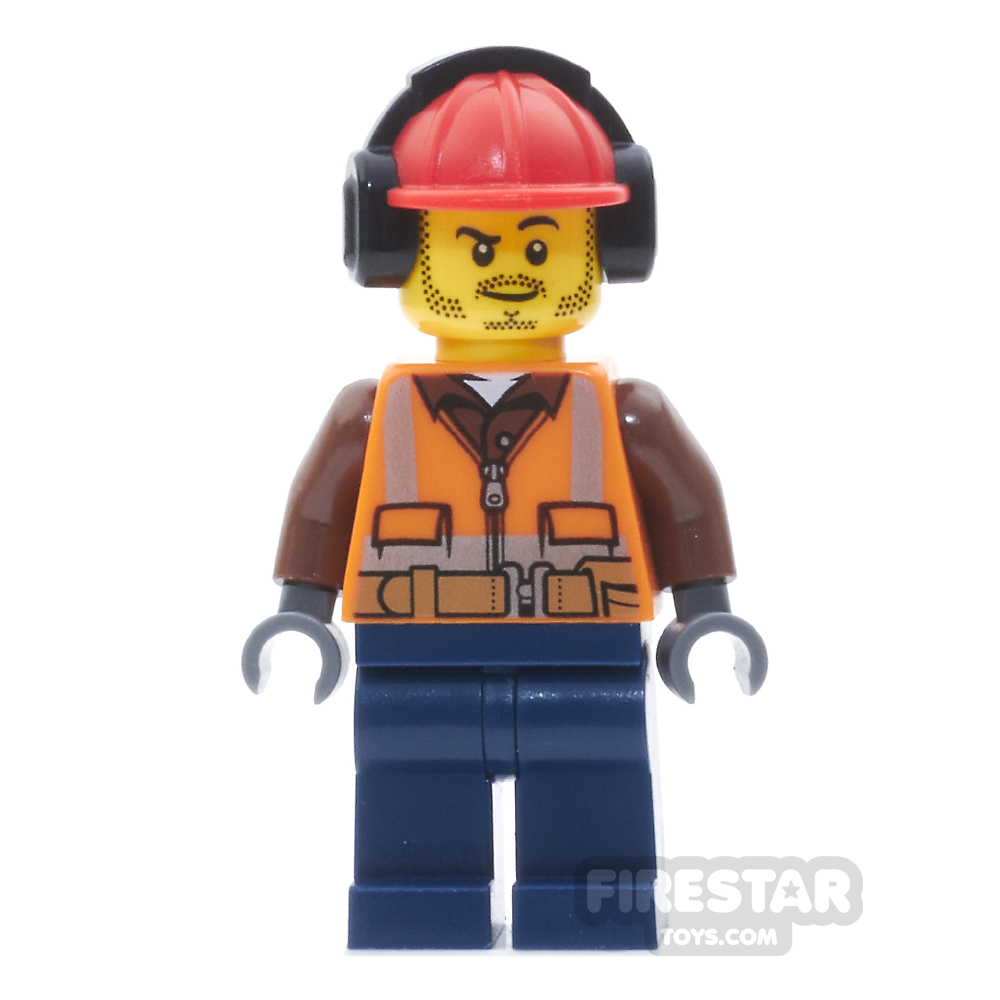 additional image for LEGO City Mini Figure - Fire - Orange Zipper, Safety Stripes