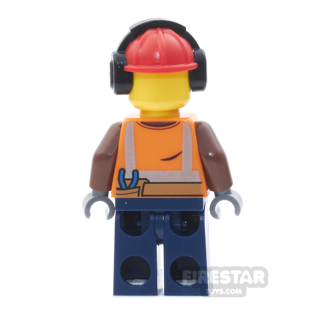 additional image for LEGO City Mini Figure - Fire - Orange Zipper, Safety Stripes