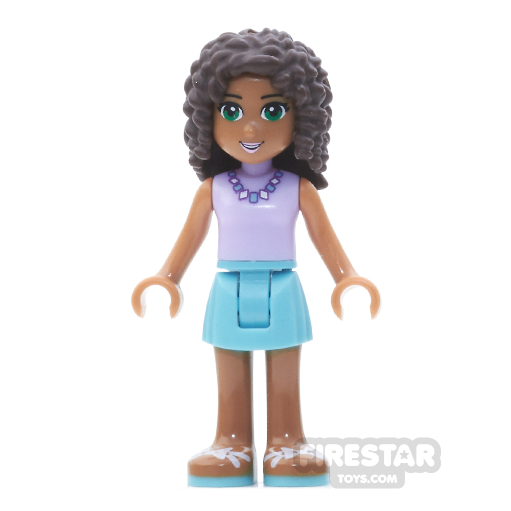 additional image for LEGO Friends Mini Figure - Andrea - Medium Azure Skirt, Lavender Top