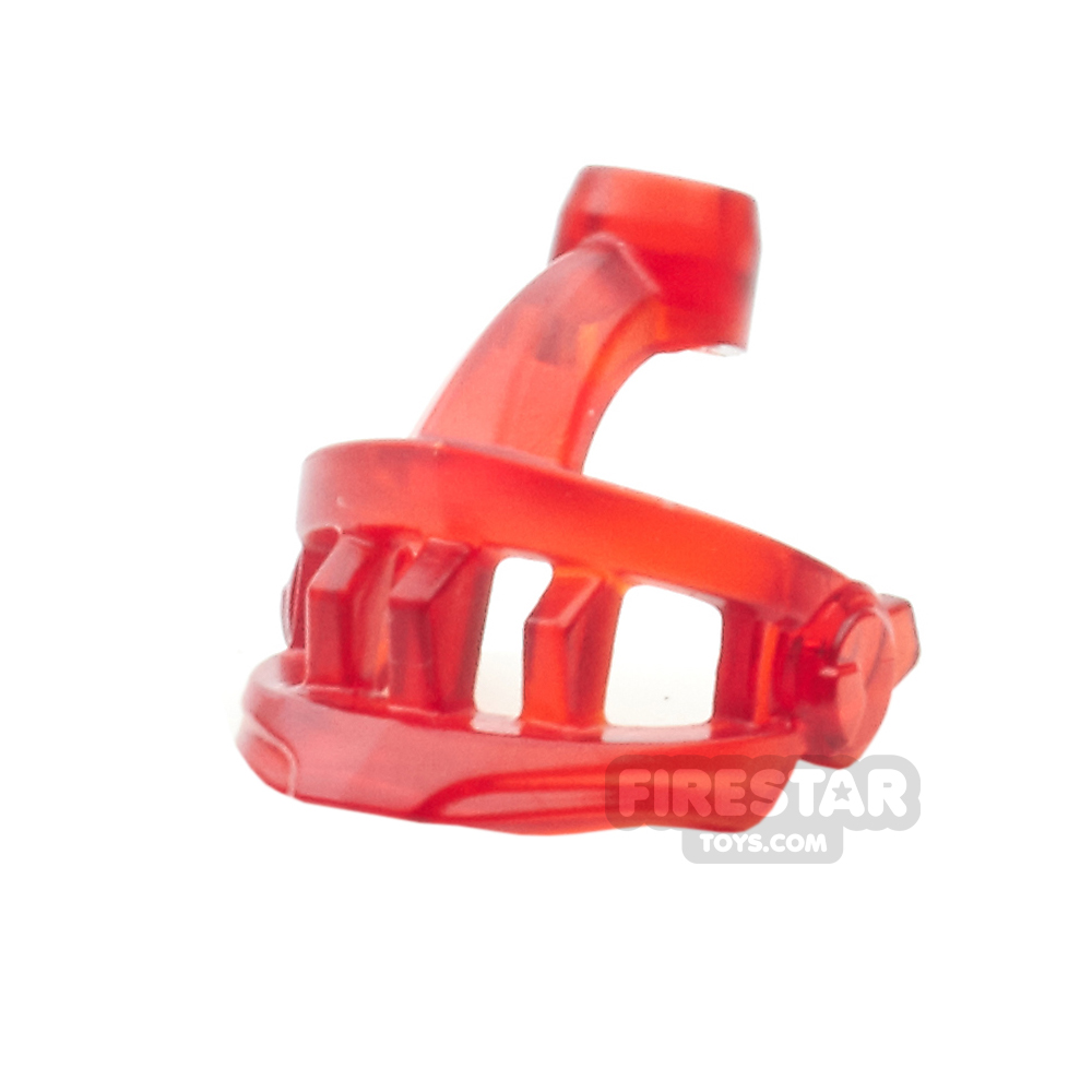 additional image for LEGO - Pointed Visor with Face Grille - Trans Red