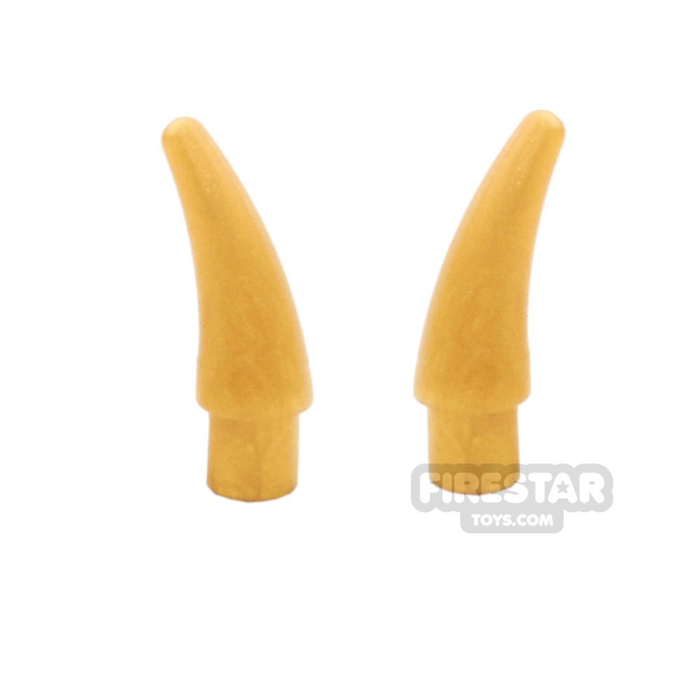 additional image for LEGO - Horns - Pair - Pearl Gold