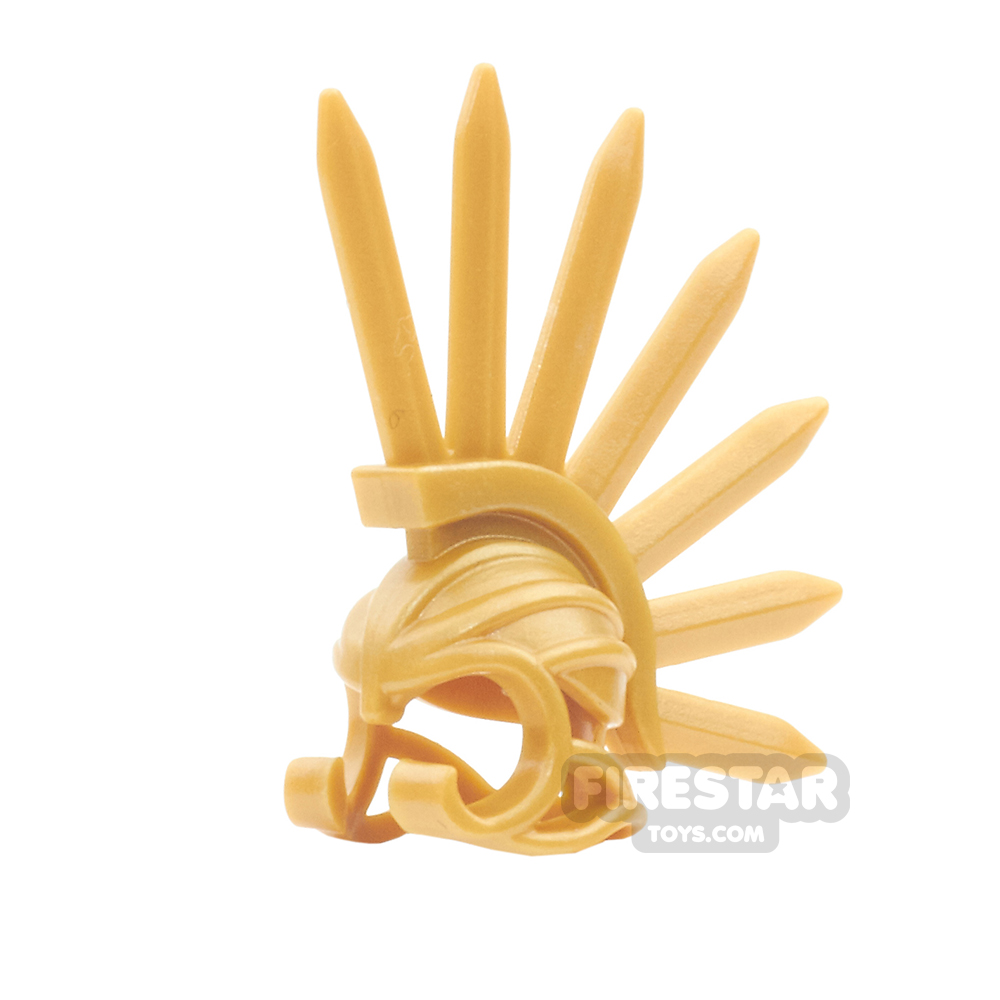 additional image for BrickWarriors - Bladed Helm - Pearl Gold