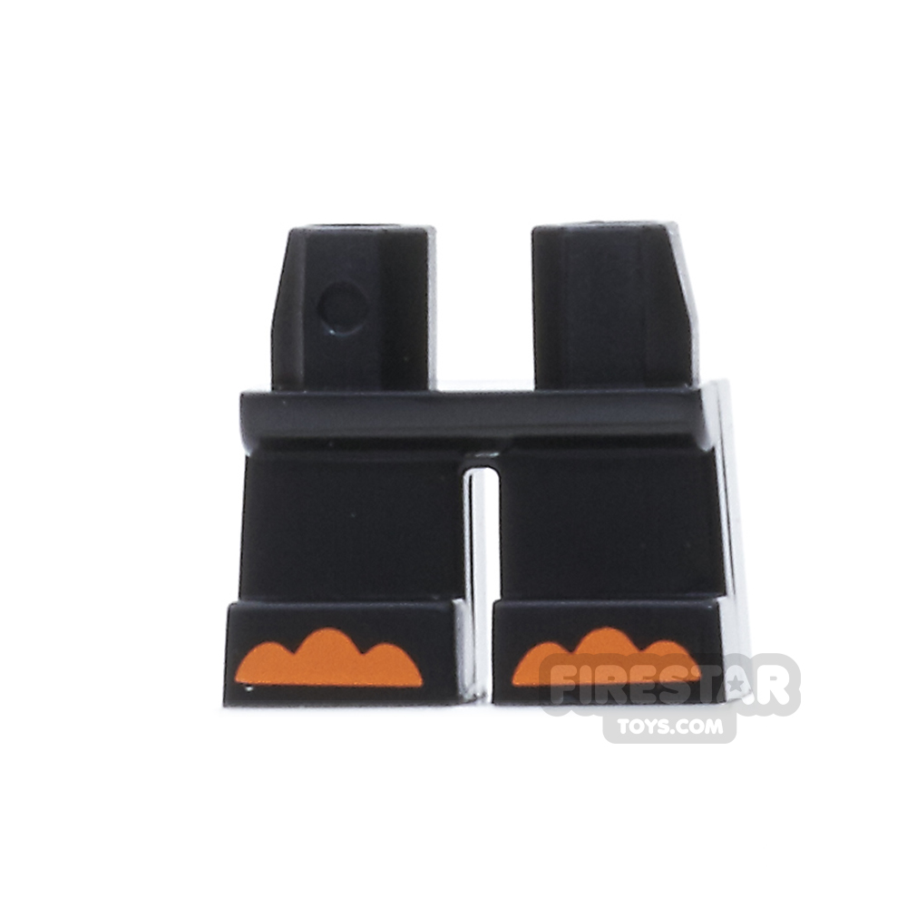 additional image for LEGO Mini Figure Legs - Short Black - With Orange Toes