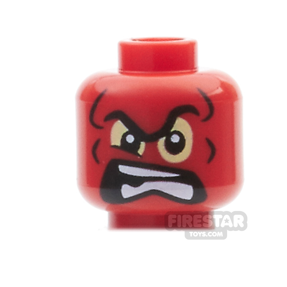 additional image for LEGO Mini Figure Heads - Red Skull Angry Open Mouth