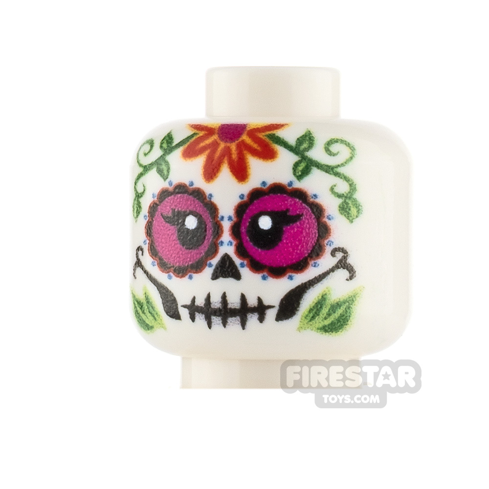 additional image for Custom Minifigure Heads - Day Of The Dead Sugar Skull - Female