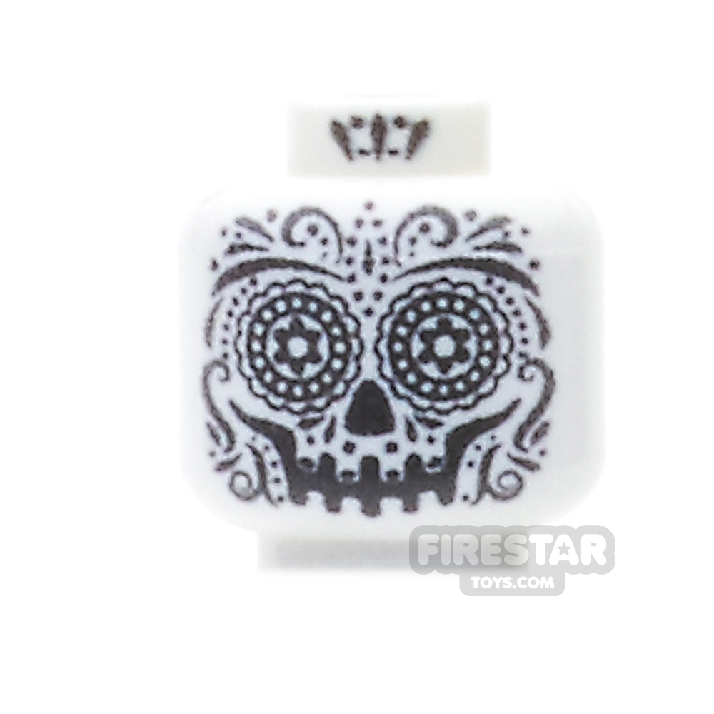 additional image for Custom Minifigure Heads - Day Of The Dead Sugar Skull