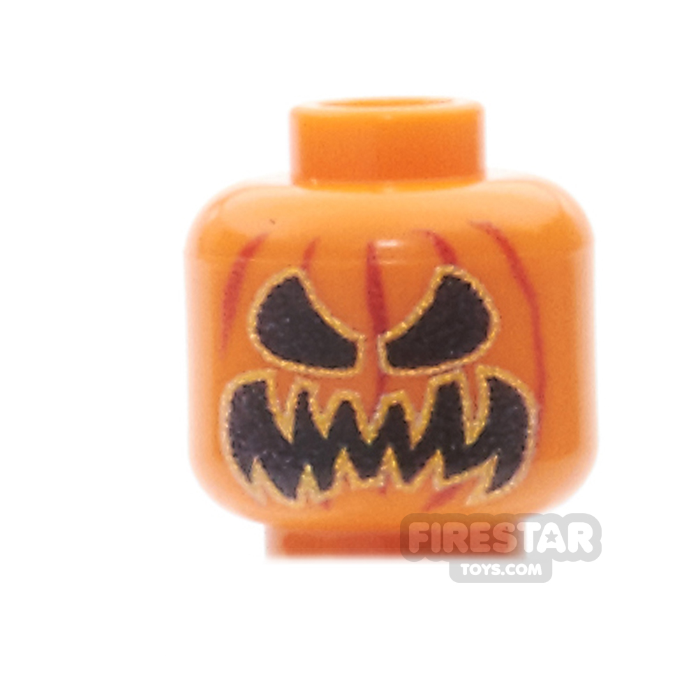 additional image for Custom Minifigure Heads - Pumpkin Head - Scary