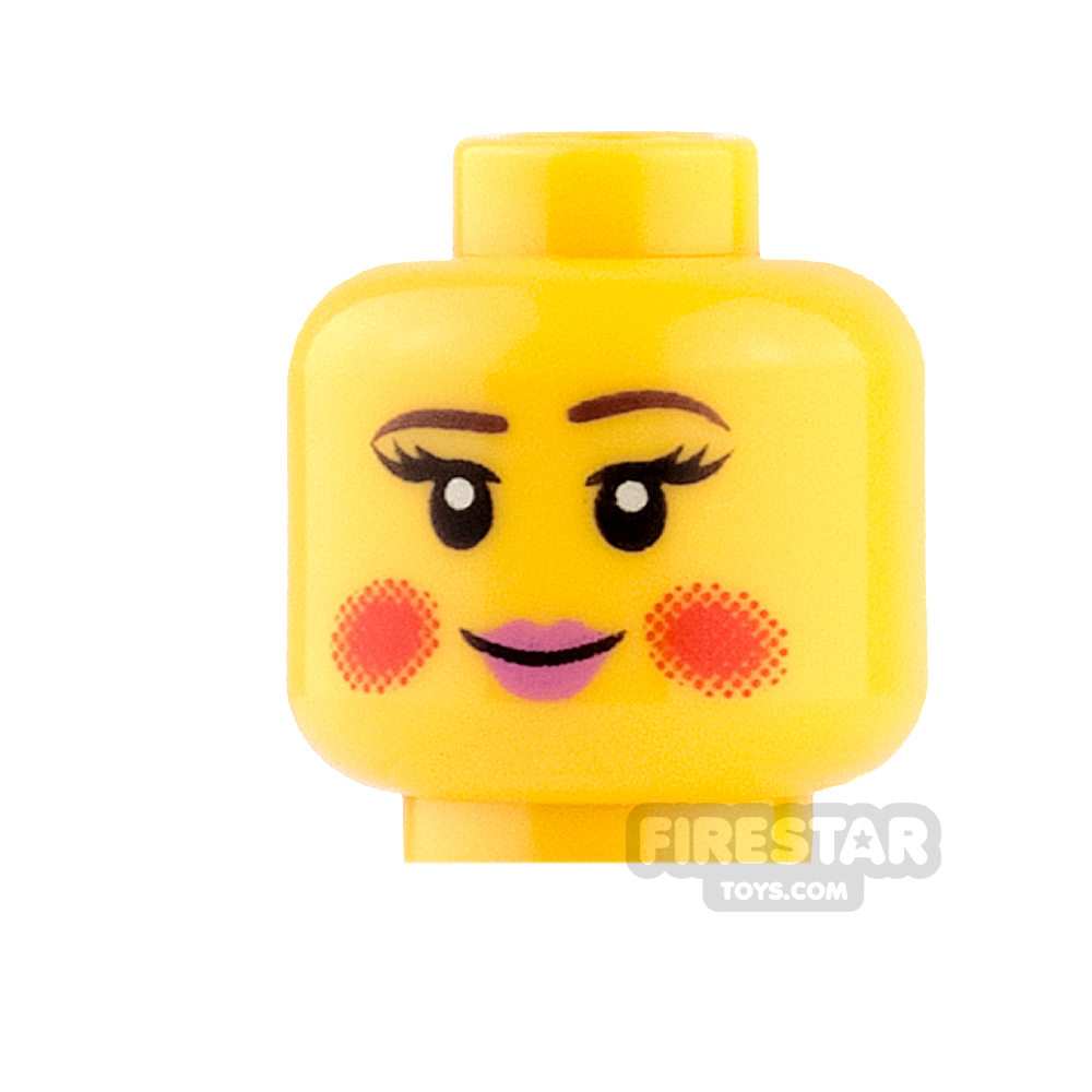 LEGO Mini Figure Heads - Rosy Cheeks - Singing/Smile - Female