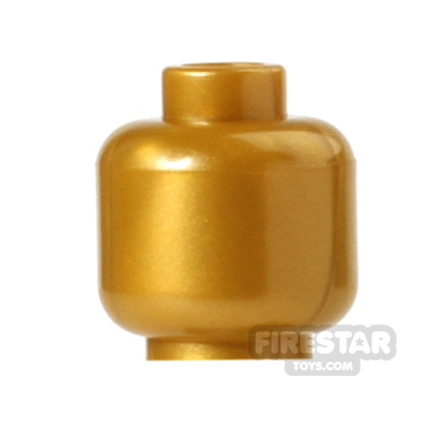 LEGO Mini Figure Heads - Plain Monochrome Pearl GoldPEARL GOLD
