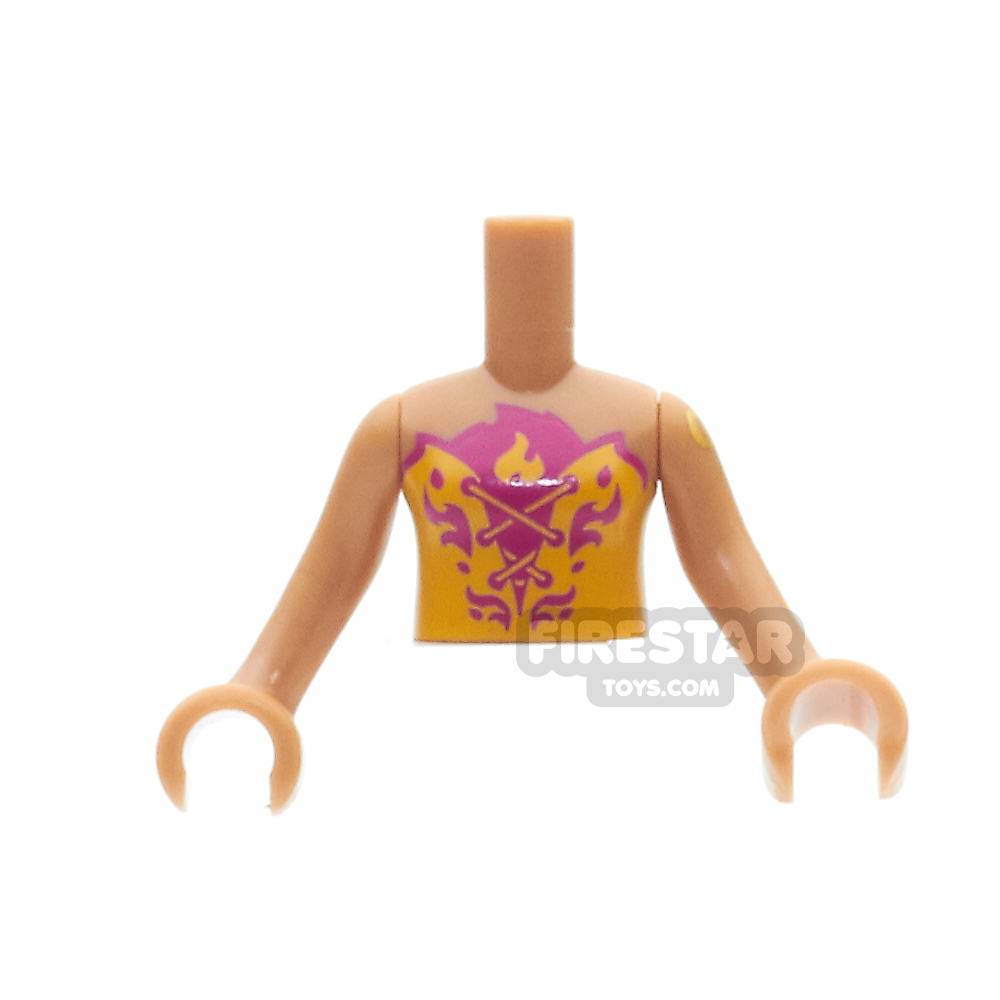 additional image for LEGO Elves Mini Figure Torso - Orange Top with Magenta Flame